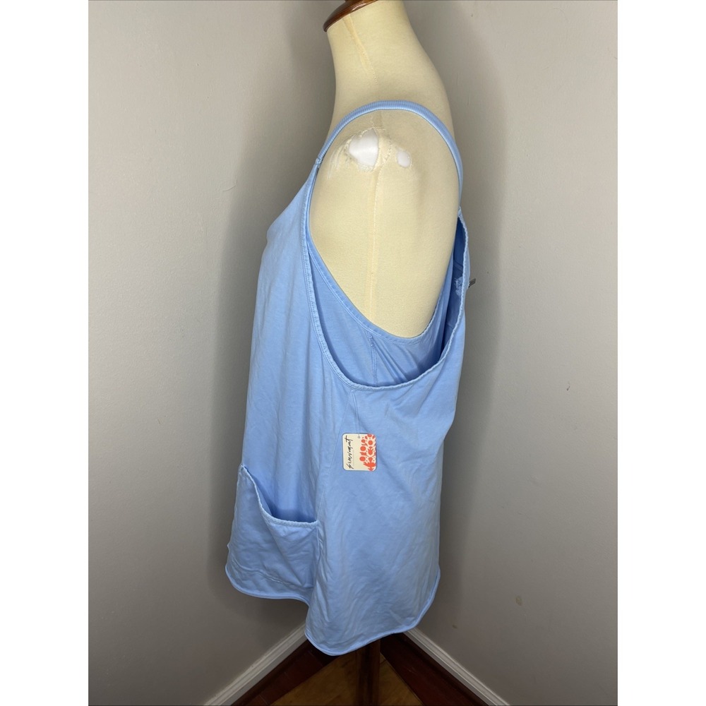 New Free People Movement Hot Shot Mini Dress in Oxford Blue Medium - Picture 3 of 12